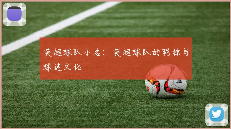 英超球队小名：英超球队的昵称与球迷文化