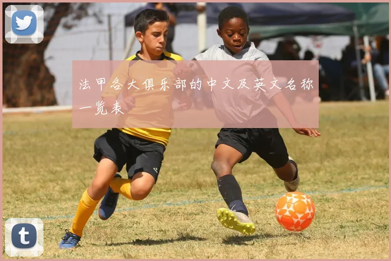 法甲各大俱乐部的中文及英文名称一览表